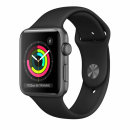 Apple Watch Series 3 38mm Space Grey Aluminium Case with Black Sport Band